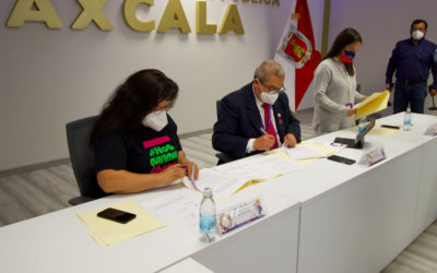 Firman SEPE y CFJG convenio contra la trata de personas en Tlaxcala
