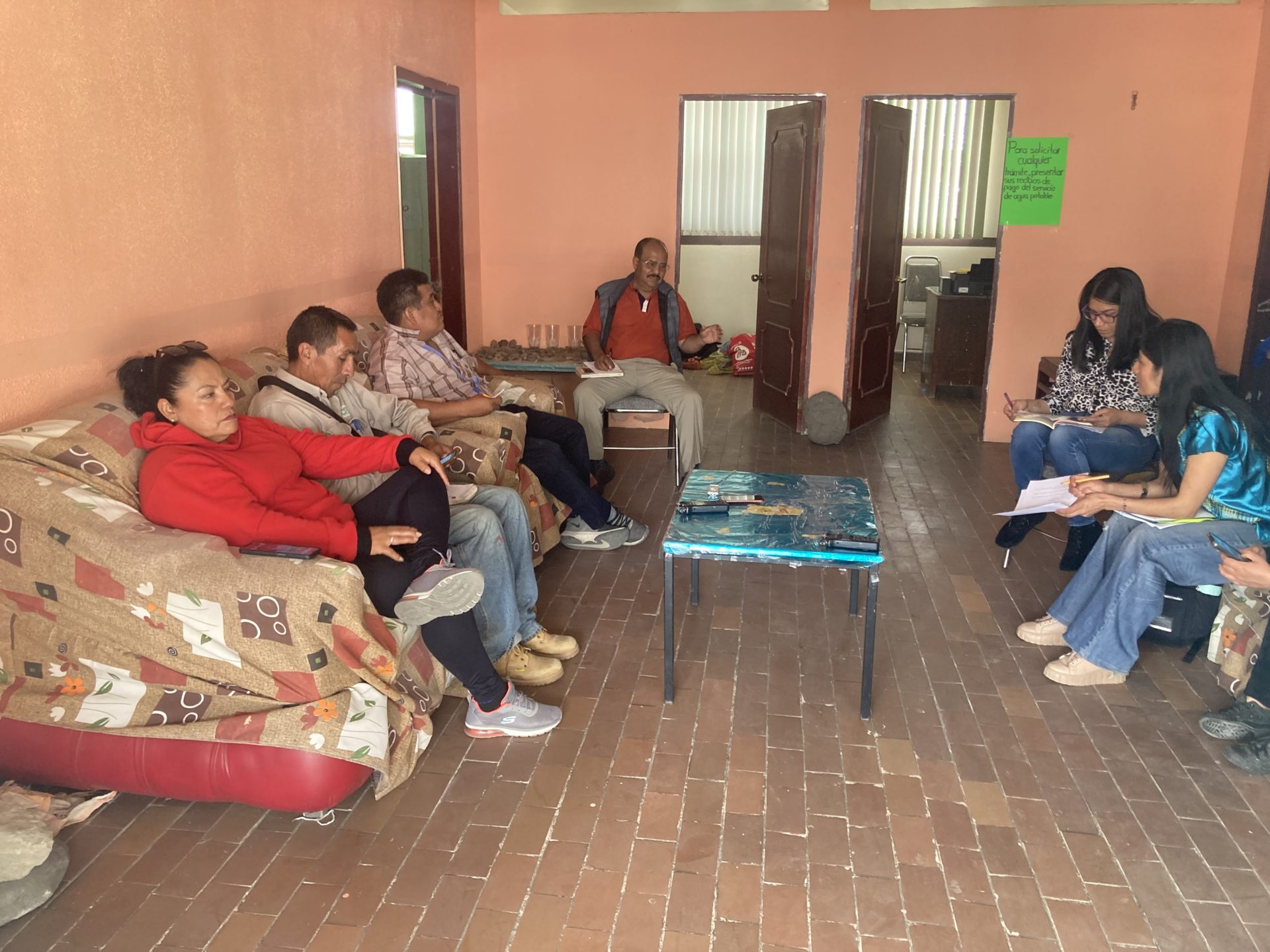 Trabajo en Santa Justina Ecatepec sobre la gestión comunitaria del agua